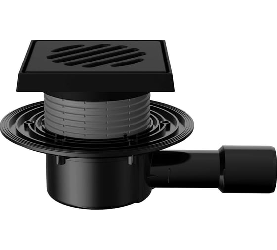 Сливной трап Fachmann регулируемый с гидрозатвором T 510.0 PNsG 150x150 горизонтальный выпуск 04.039 1