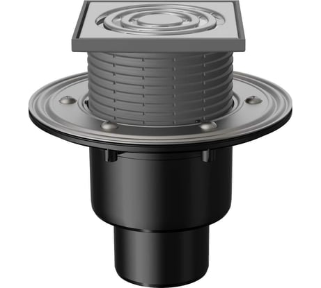 Сливной трап Fachmann регулируемый с сухим затвором T 310.1 SDsP 125x125 вертикальный выпуск 04.056