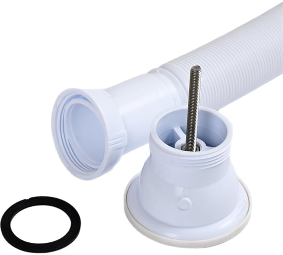 Гофрированный сифон Wirquin 1 1/2x40/50 мм L1200 мм с хомутом жёсткости 30717985