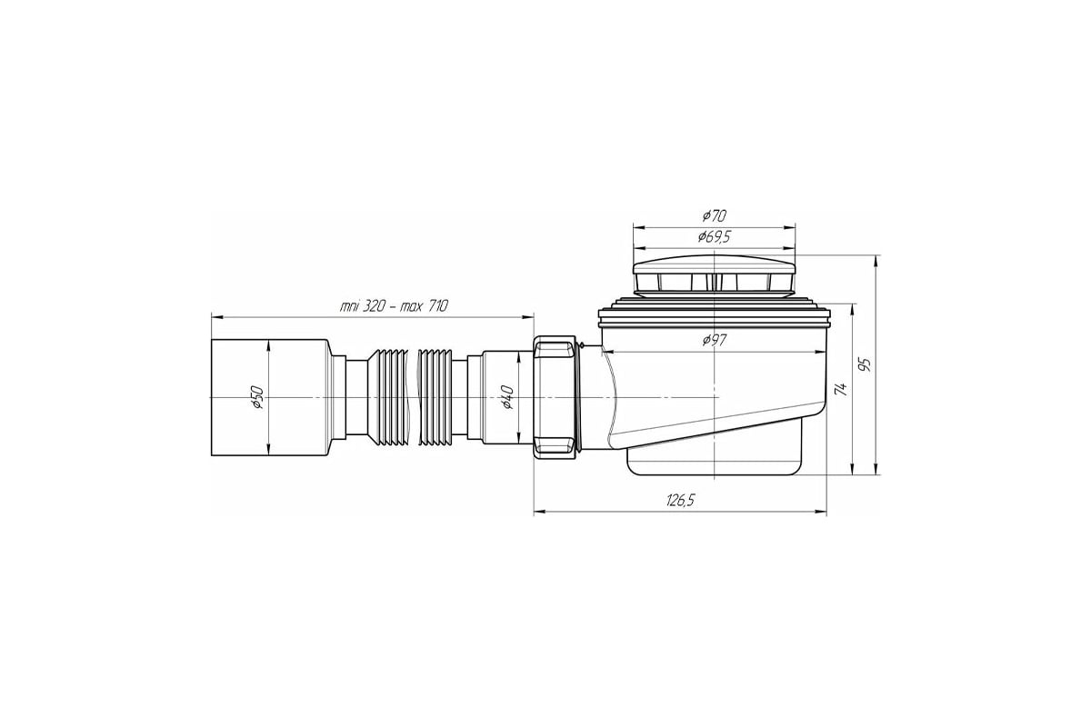 Сифон для душевого поддона АНИ Пласт E415C - выгодная цена, отзывы ...