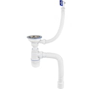 Сифон VIRPLAST "Элит" 3.1/2" с переливом, с гофрой 40/50, L800 мм арт.7084 100333 30987084