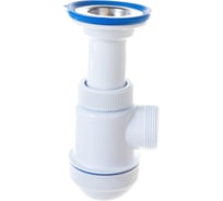 Сифон VIRPLAST "МИНИ Элит" 1.1/2 литой выпуск, нерж.чашка 63 мм и гофрой 40/50 L800мм арт.678 100313 30980678