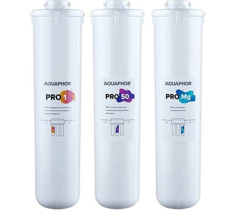 Комплект сменных фильтрующих модулей Аквафор Pro1– Pro50 – ProMg