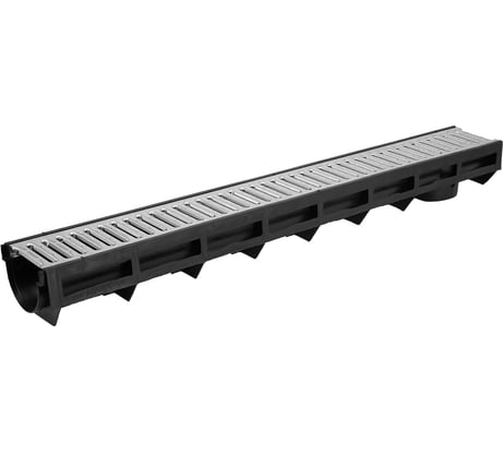 Лоток Aquastok AQUA-TOP DN90 H100 A15 1000x135x100 с оцинкованной решеткой (комплект) (1091н) 549068