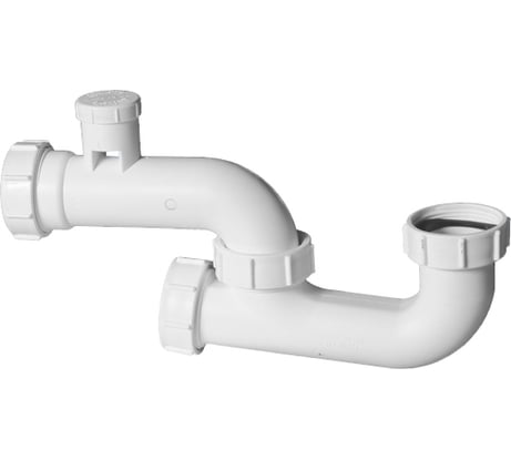 Пластиковое колено McAlpine ф 1 1/2-40, без выпуска, с ревизией и вентиляционным клапаном, высота=75 мм MRB7-ANSV