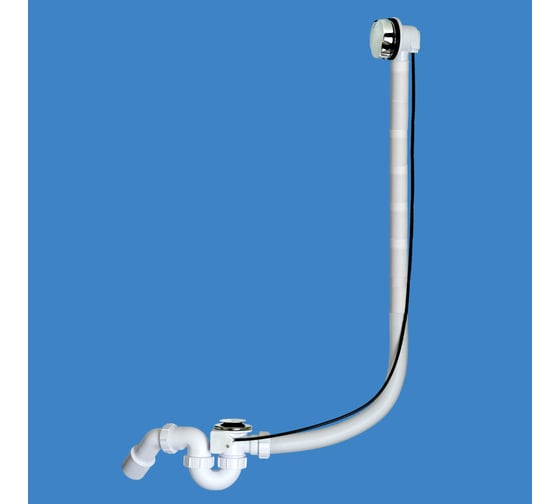 Полуавтомат McAlpine пластиковый, с коленом, Lтросика1000 мм, цвет хром MRB2CB2-PB