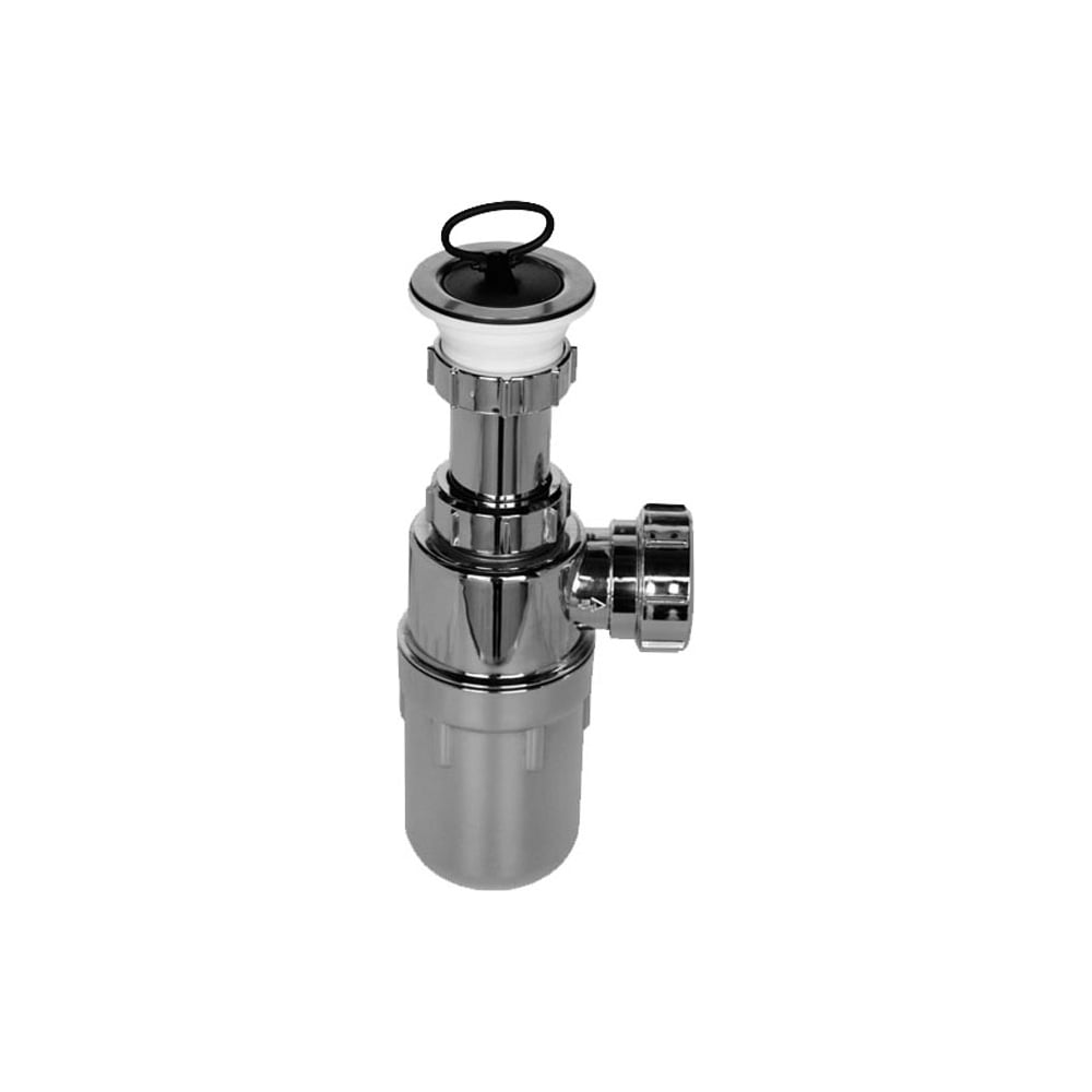 Сифон McAlpine 40 универсальный (с вставкой антисифон) хром, пластик ...