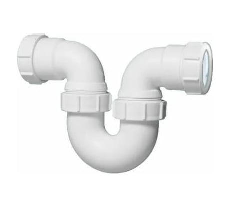 Сифон McAlpine вход/выход гориз. d40-40 трубный, P-образный MRT32-40