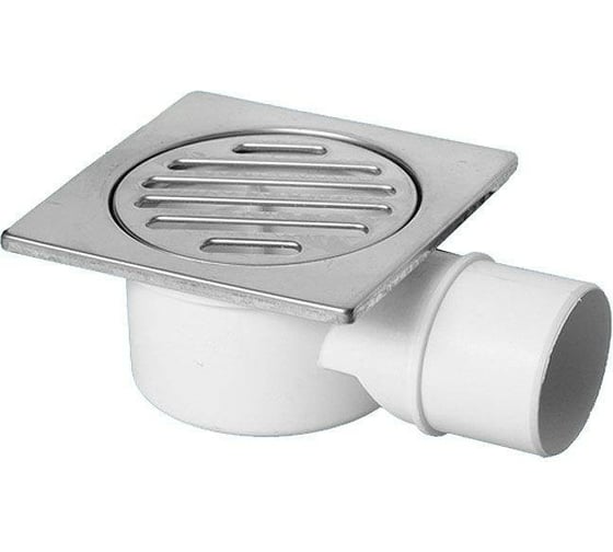 Трап McAlpine пластиковый, d50-10x10 угловой (решетка нерж.) MRFG4