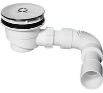 Сифон для поддона McAlpine (выпуск 113 мм) 90/100-1 1/2, h=82 мм, с гофрой 40/50 (L=300-500мм) MRS4C-F