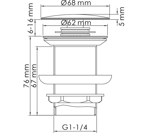 Донный клапан WasserKraft A248