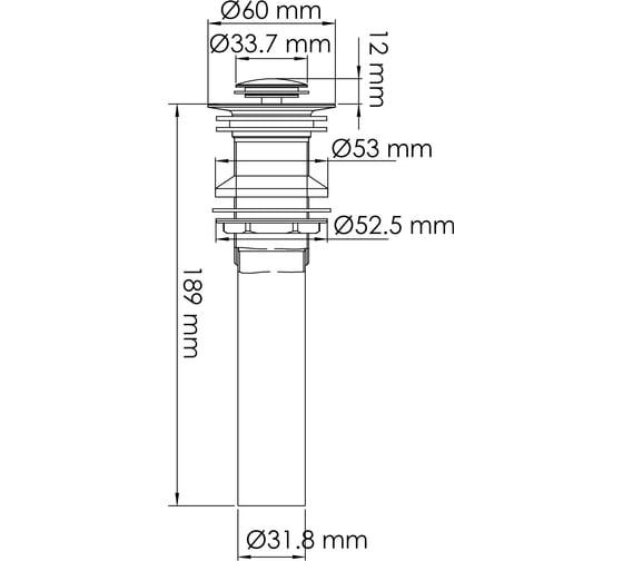 Донный клапан WasserKraft A252