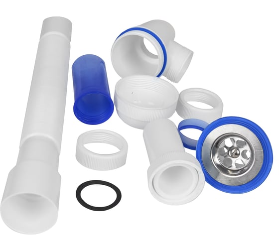 Сифон для раковины с выпуском и гибким соединением VIRPLAST 30987145