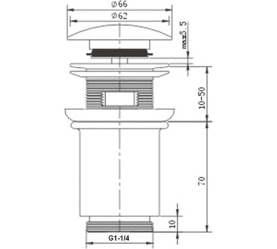 Донный клапан автомат KAISER Bronze 8036