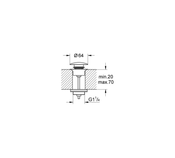 Донный клапан GROHE холодный рассвет матовый 65807GN0