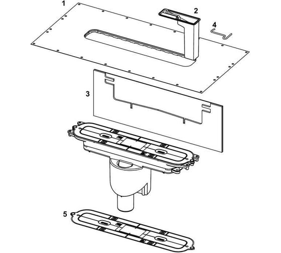 Сифон TECE drainprofile, вертикальный, dn 50 673003