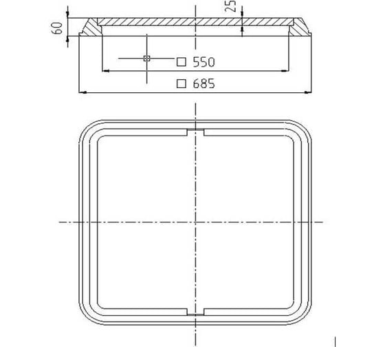 Люк Агросток полимерно-композитный 685x685 мм, 1,5 т (зеленый) 25774