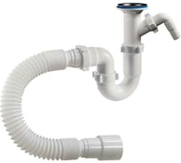 Прямоточный сифон ORIO 1 1/2x40, с одним отводом, с гибкой трубой 40-40/50 S-42059