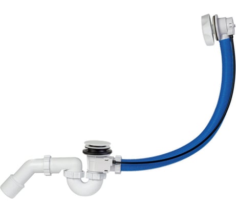 Слив-перелив для ванны STYRON полуавтомат, белый, 530 мм STY-536-A-F