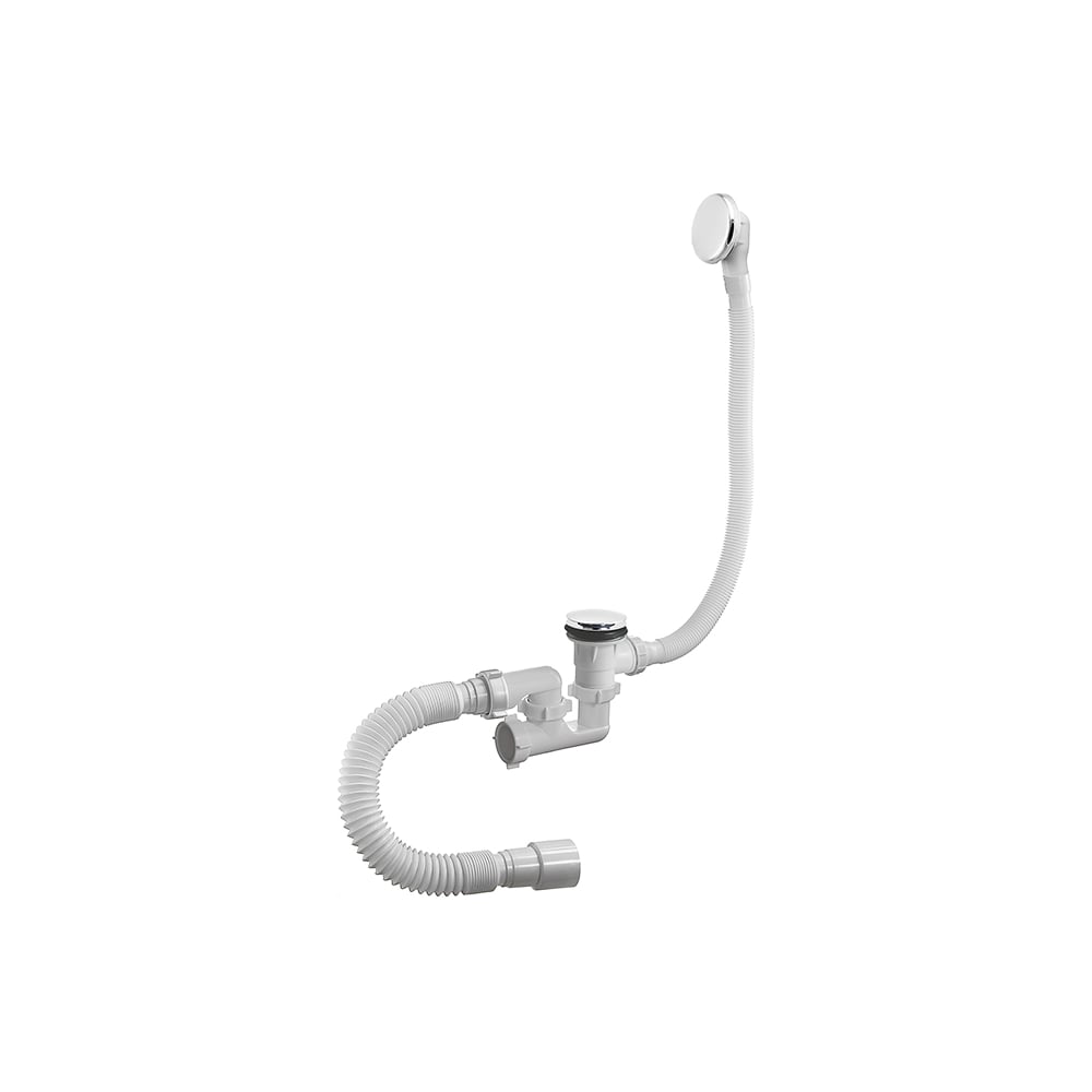 Сифон для ванны ORIO 1 1/2x40, регулируемый, клик-клак, с переливом ...