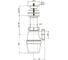 Бутылочный сифон ORIO с литым выпуском 1 1/2x40 А-4002 2