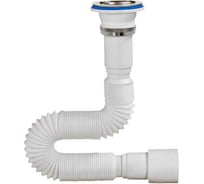 Гибкая труба ORIO с выпуском 1 1/2x40/50, с латунной гайкой хром, длина 850 мм А-3017М