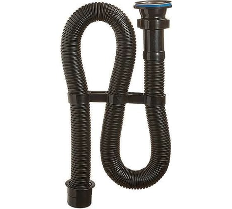 Гофрированный сифон ORIO 1 1/2x40 черный, длина 1000мм переходник на 50 мм АС-3012