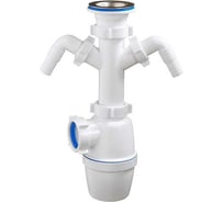 Бутылочный сифон ORIO 1 1/2x40 с двумя отводами А-4006