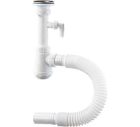 Сифон ORIO Чик бутылочный 1 1/4x32, с удлиненным патрубком, с одним отводом и гибкой трубой 32-32 (650 мм) М-32079