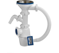 Бутылочный сифон ORIO 3 1/2x40, с одним отводом и переливом А-4012