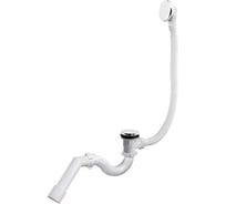 Сифон для ванны ORIO 1 1/2x40 S тип, клик-клак, с переливом, перелив и слив металлические, с переходной трубой 45 градусов 40-40/50 А-21087