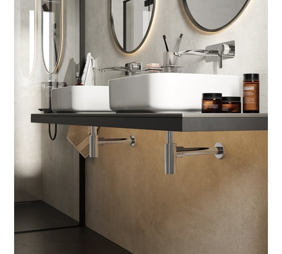Бутылочный сифон для умывальника IDDIS Optima home хром OPTSB00i84