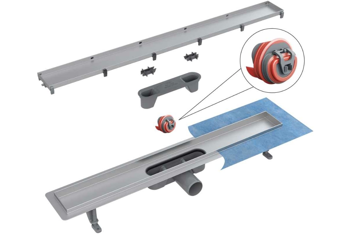 Душевой лоток DAVETI premium abs 60 см трап + сухой затвор ...