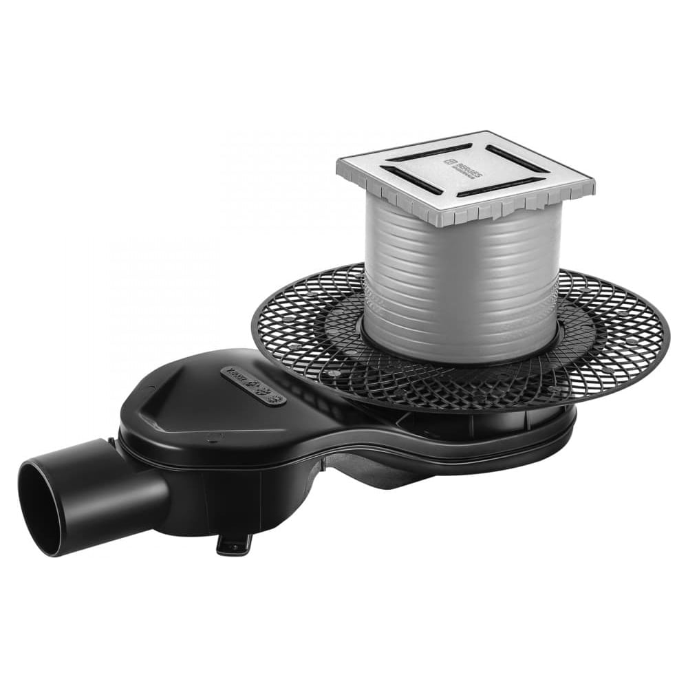 Напольный трап водосток Berges PLATZ Norma 100x100 нержавеющая сталь ...