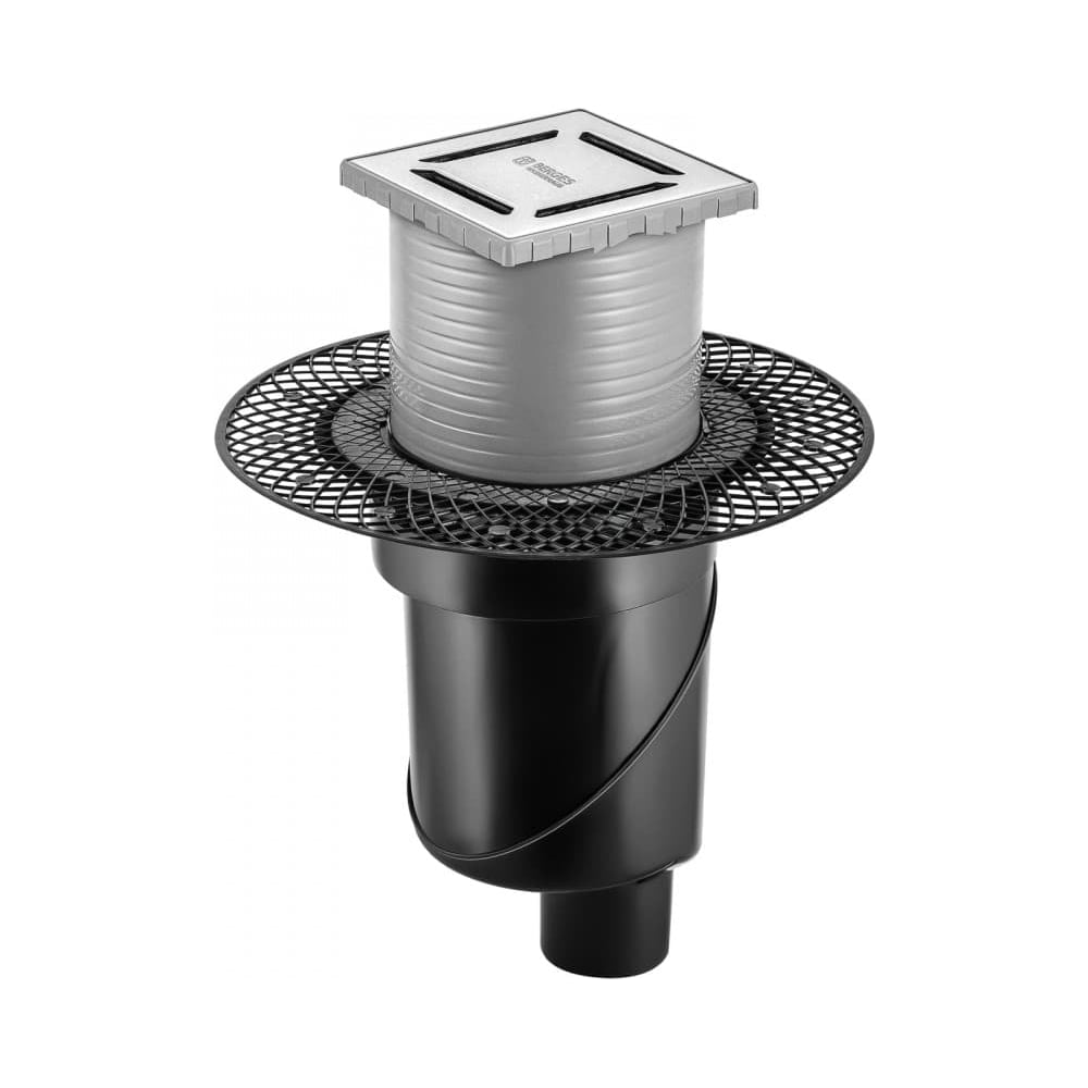 Напольный трап водосток Berges PLATZ Norma 100x100 нержавеющая сталь ...