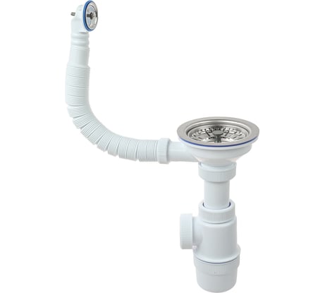 Сифон для кухонной мойки 3 1/2 Viprlast by Wirquin с круглым переливом 30987137