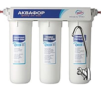 Проточный водоочиститель для мягкой воды Аквафор Трио