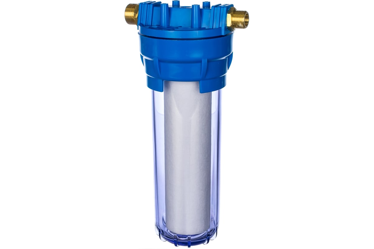 Магистральный фильтр для воды со сменным картриджем Гейзер 1П прозр.10 ...