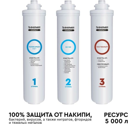 Комплект картриджей Барьер "COMPACT OSMO 100" Р272Р02