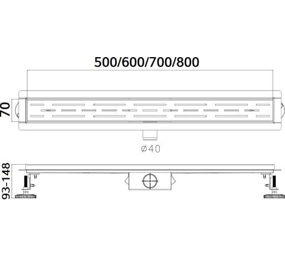 Душевой лоток Haiba нержавеющая сталь, 800 мм HB91800