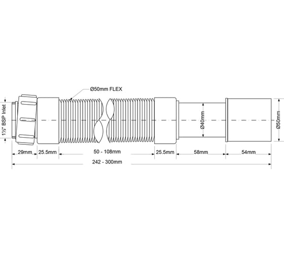 Гофра McAlpine 0,3м-40x50 MRMF2-03
