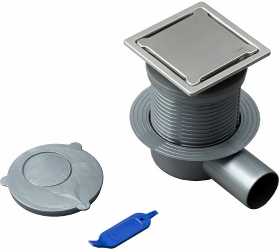 Точечный трап Logan L003-110 с решеткой из нержавеющей стали, 11x11 см 00306893 1