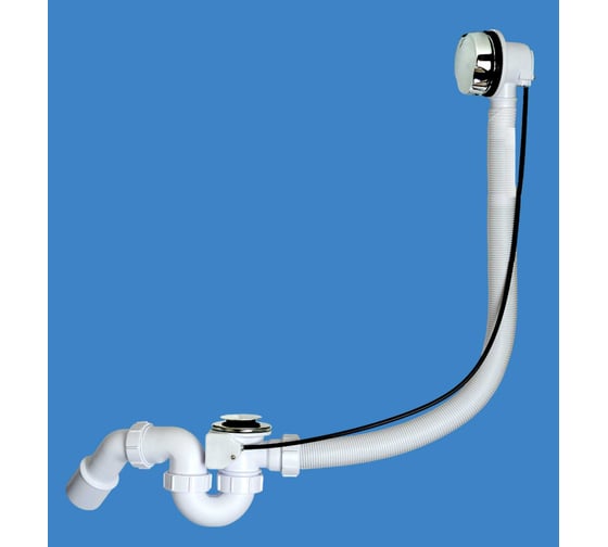 Полуавтомат McAlpine пластиковый с коленом (Lтросика=700мм) (цвет-хром) MRB2CB1-PB