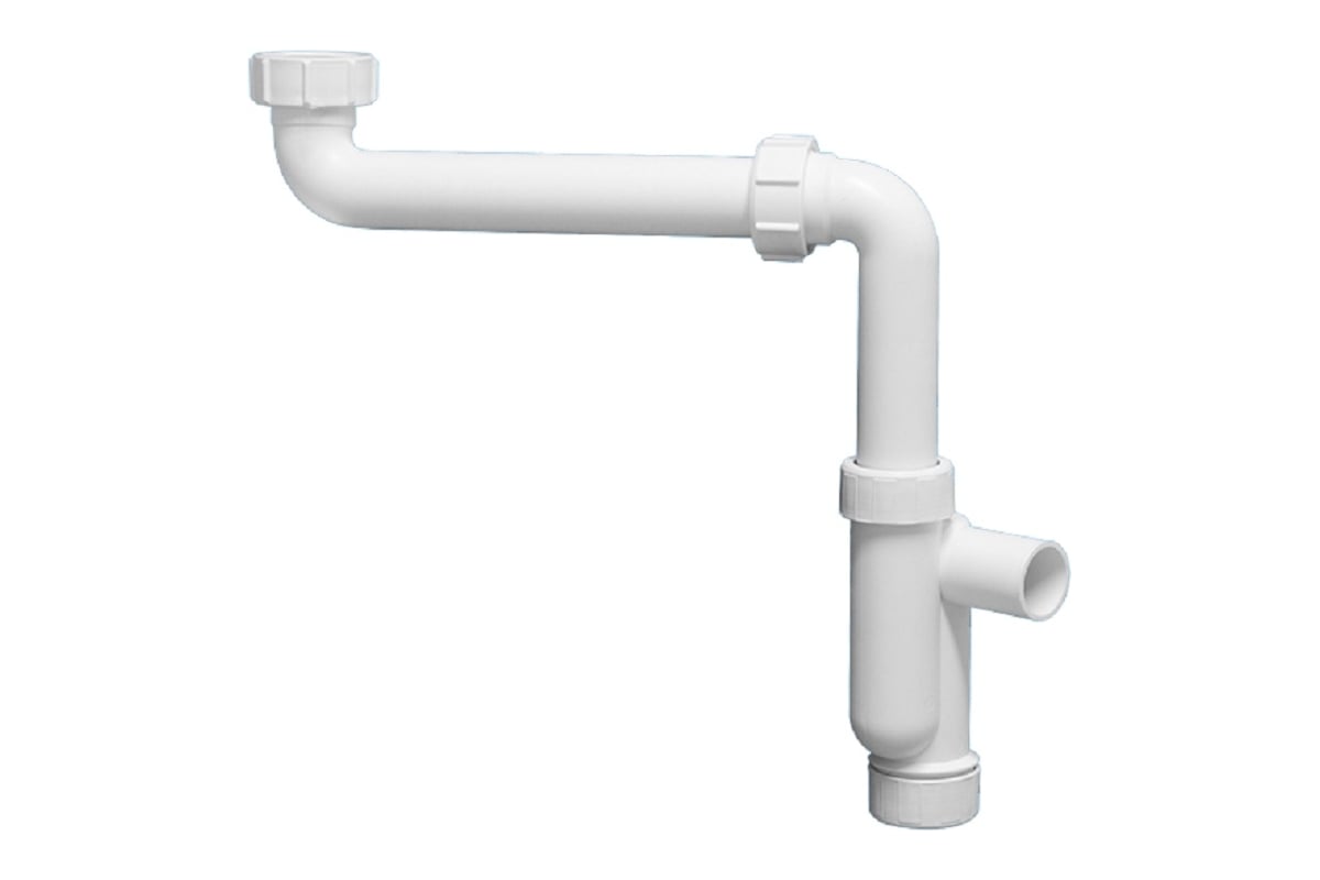 Сифон без выпуска McAlpine ф-32 трубный P-обр. с отводной трубкой ...