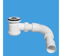 Трап для поддона McAlpine (выпуск 70мм) 50/60-1 1/2, h=92мм, с гофрой 40/50 (L=300-500мм) MRS2C-F