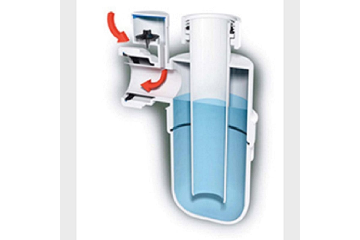 Сифон с обратным клапаном для раковины на кухню