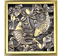 Насадка с рамкой и дизайн-решеткой BRONZE DE LUXE Рыбы 21980