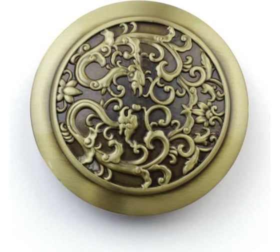 Слив с переливом BRONZE DE LUXE Орнамент для раковины, латунь 21989