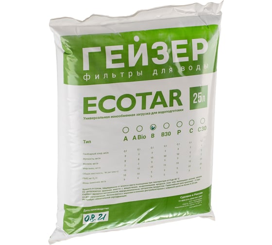Мультикомпонентная загрузка Экотар В (25 л) Гейзер 40081