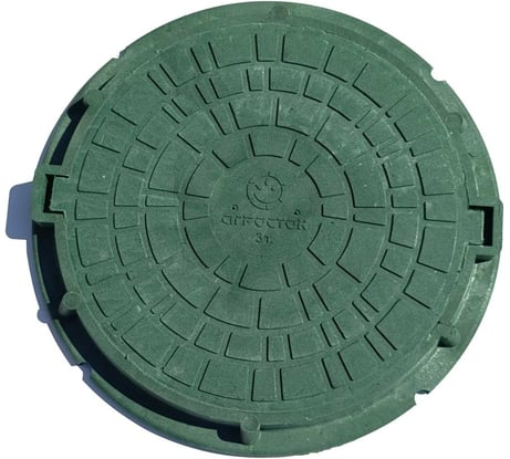 Люк полимерно-композитный Агросток легкий 760х630х60 мм 3 т (зеленый) 28334